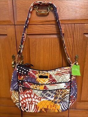 Vera Bradley Painted Feathers (Retired ‘17) Carryall Crossbody Quilt Cotton NWT